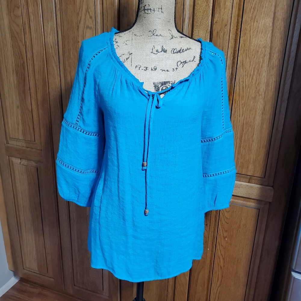 Boho Teal top size Medium